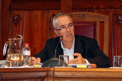 El regidor d’Urbanisme, Joan Antoni Marín, al ple municipal extraordinari del sector N