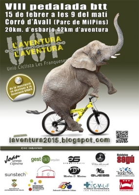 Cartell de la 8a edició de la pedalada BTT "L'aventura és l'aventura"