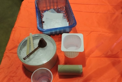 El material utilitzat pel taller de guixos