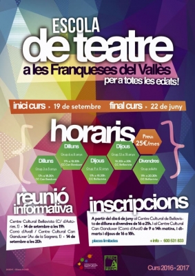 Cartell 2016 Escola de Teatre de Les Franqueses
