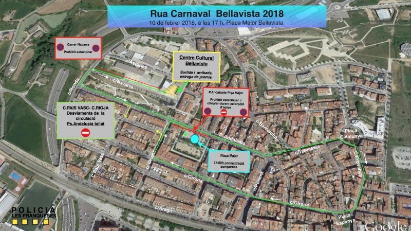 Afectacions per la rua de Carnaval de Bellavista