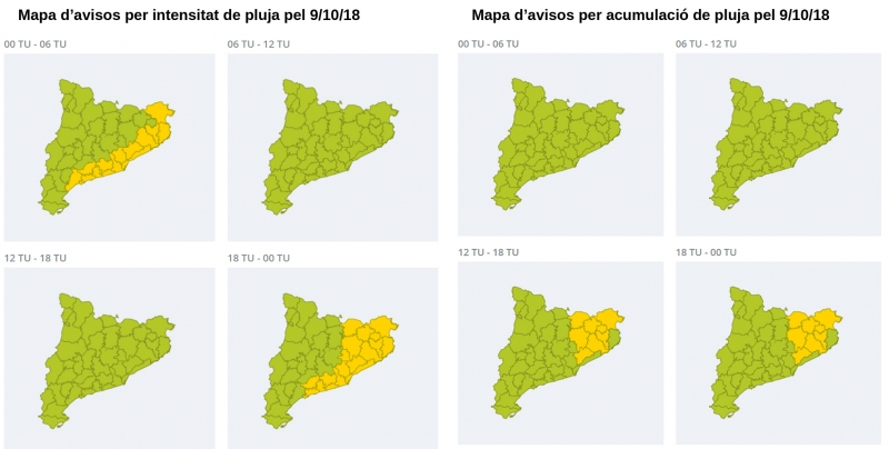 Mapes del Servei Meteorològic de Catalunya