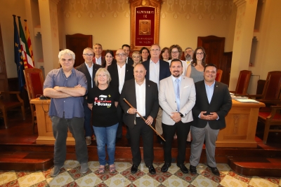Fotografia de grup dels regidors de la nova corporació municipal 2019-2023