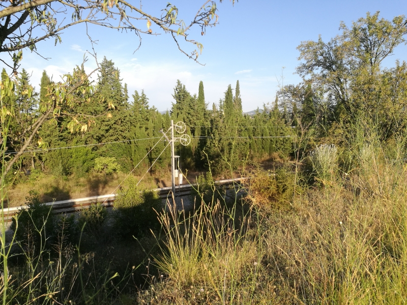 El traçat de la línia R3 al seu pas per Can Santa Digna
