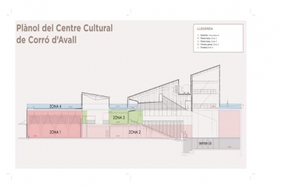 Plànol del Centre Cultural de Corró d’Avall