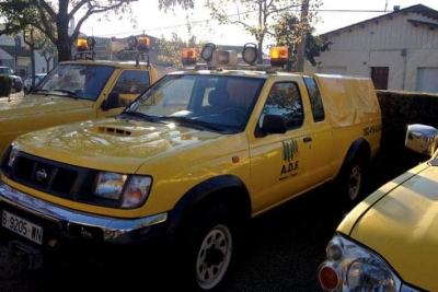 Tots els vehicles de l'ADF, inclòs el de les Franqueses, s'han pintat de groc
