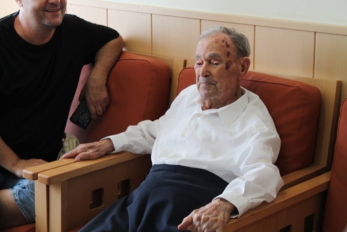 Francisco Jiménez Campoy en el seu 107è aniversari.