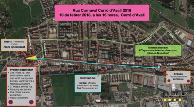 Afectacions per la rua de Carnaval de Corró d'Avall