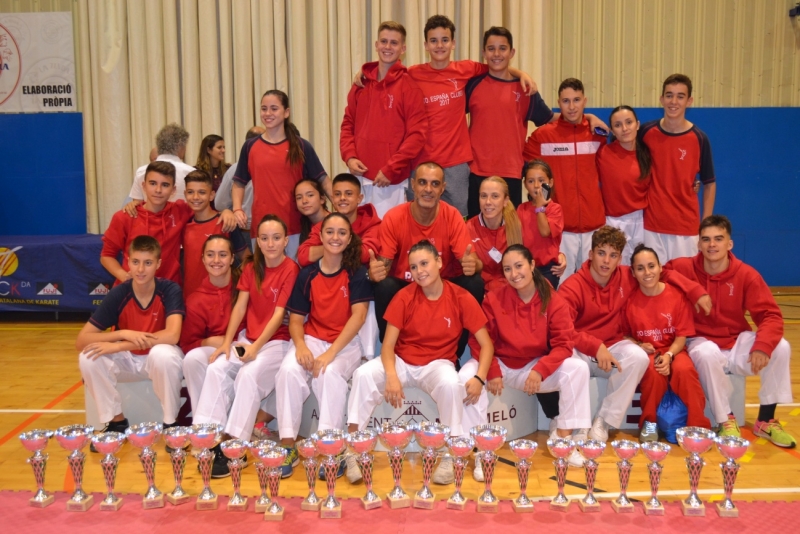 Equip del Karate Nokachi present al Campionat de Catalunya de katas i kumite