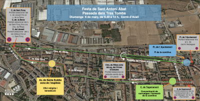 Afectacions al trànsit - Sant Antoni Abat i Tres Tombs 2022