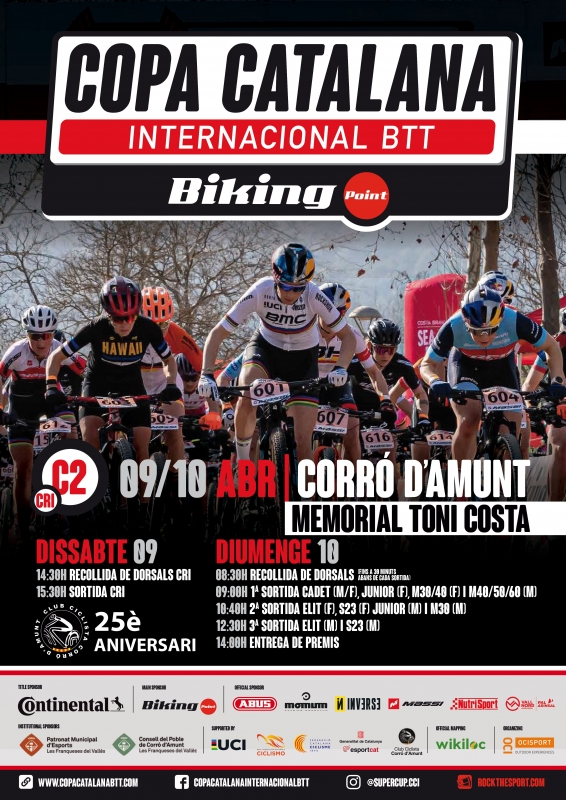 Cartell Copa Catalana Internacional BTT 9 i 10 d'abril