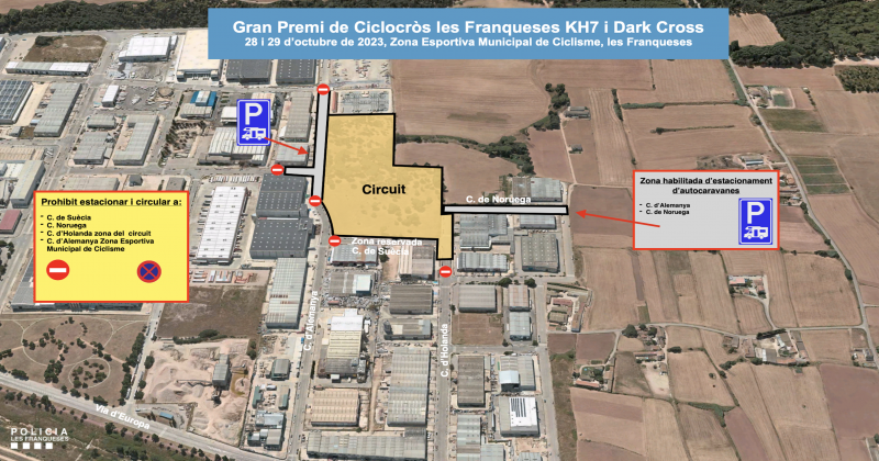 Restriccions trànsit Gran Premi Les Franqueses KH7 i Dark Cross 2023